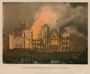 Ansicht der Zerstörung beider Parlamentshäuser, 16. Oktober 1834