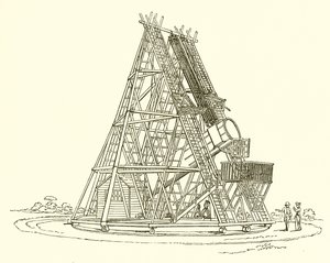Ansicht des großen Teleskops in Slough