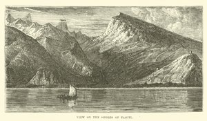 Blick auf die Küsten von Tahiti von English School