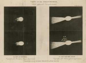 Ansichten des großen Meteors