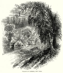 Dorf Yonkers, New York (Gravur) von English School