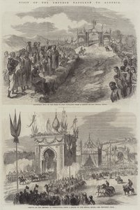 Besuch von Kaiser Napoleon in Algerien (Stich) von English School