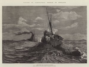 Reise der Nadel der Kleopatra nach England (Gravur) von English School