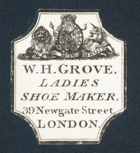 W H Grove, Damenschuhmacher, Visitenkarte von English School