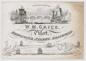 W M Grace, Pilot, Visitenkarte von English School