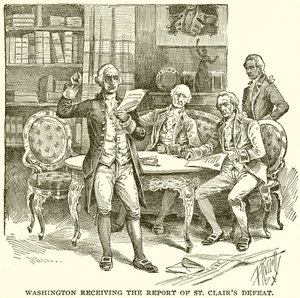 Washington erhält den Bericht über St. Clairs Niederlage von English School
