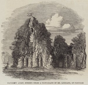 Waverley Abbey, Surrey (Gravur) von English School