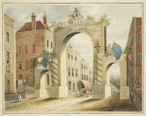 Wellington Triumphbogen, oberes Ende der Park Street, Bristol von English School