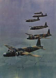 Wellington-Bomber in Formation von English School