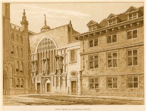 Westfront der Guildhall-Kapelle, London von English School