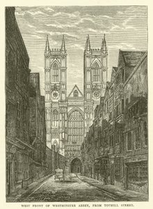 Westfassade der Westminster Abbey, von der Tothill Street von English School