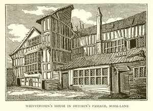 Whittingtons Haus in Swithins Passage, Moor-Lane von English School