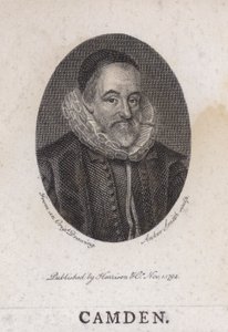 William Camden, englischer Antiquar, Historiker und Geograph (Stich) von English School