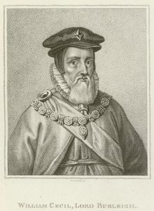 William Cecil, Lord Burleigh (Gravur) von English School