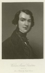 William Ewart Gladstone, im Alter von 31 (Stich) von English School