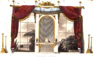 Fenstervorhang für ein Boudoir, Platte 3 aus Ackermann