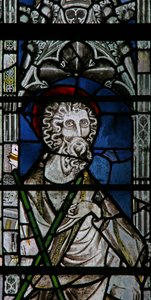 Fenster Ew, St. Andreas darstellend von English School