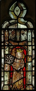 Fenster Ew, Darstellung der Heiligen Katharina von English School