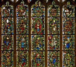 Fenster Ew, den Jessebaum darstellend