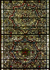 Fenster Fünf-Schwestern, Darstellung von Grisaille von English School