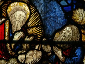 Fenster S3 mit Abraham und Gott von English School