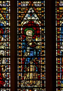 Fenster Ww, den heiligen Petrus darstellend