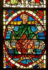 Fenster, das eine genealogische Figur zeigt: Jojachin von English School