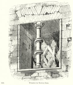 Fenster im Turm, Iona (Gravur) von English School