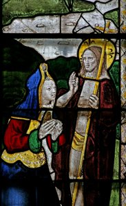 Fenster s3 mit Darstellung einer Auferstehungsszene: Noli Me Tangere von English School