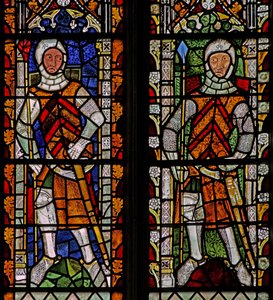 Fenster s4, William Lord de la Zouche und Gilbert I de Clare darstellend