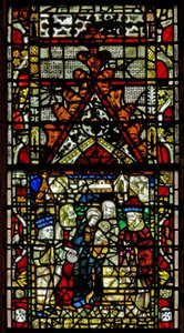 Fenster w37, Darstellung der Darstellung im Tempel