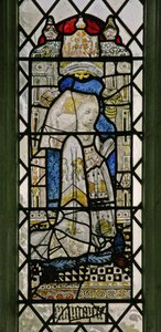 Fenster w5 zeigt eine Stifterin - Margaret Fray von English School