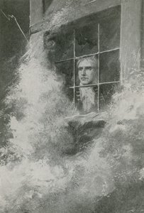 Winstanley blickt auf den Sturm hinaus von English School