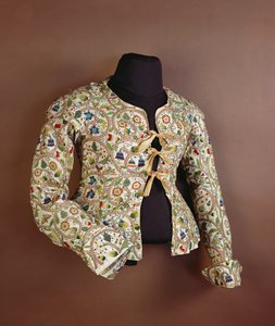 Bestickte Damenjacke, im 17. Jahrhundert als Weste bekannt von English School