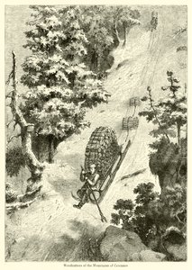 Holzfäller der Cevennen (Gravur) von English School