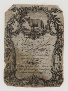 Wolltuchhändler, Thomas Barton, Visitenkarte von English School