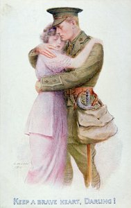 Postkarte aus dem Ersten Weltkrieg, ca. 1914-18