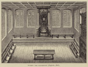 Der Kaisersaal, Worms (Stich) von English School