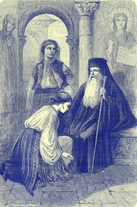 Gottesdienst in Rumänien, Illustration aus Illustrierte Reisen, herausgegeben von H. W. Bates, veröffentlicht um 1880