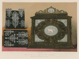 Schreib- und Briefumschlagkästen von Messrs Mechi und Bazin, London von English School
