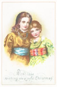 Junge Mädchen, Weihnachtskarte von English School