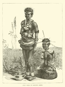 Zulu-Mädchen im Tanzkleid von English School