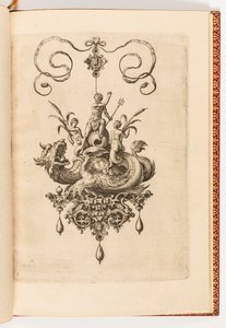 Druck, Platte 4, aus Bullarum Inaurium etc. Archetypi Artificiosi Pars Altera (Anhänger, Ohrringe, etc. Designs der geschicktesten Art, Teil Zwei)