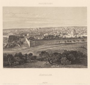 Jerusalem von Engraving by Friedrich Salathé