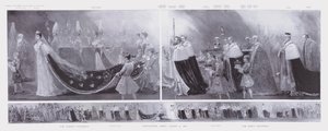 Die Prozessionen des Königs und der Königin, Krönung von König Edward VII. und Königin Alexandra, Westminster Abbey, London