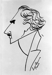 Karikatur des italienischen Dirigenten Arturo Toscanini. Zeichnung des Tenors Enrico Caruso von Enrico Caruso