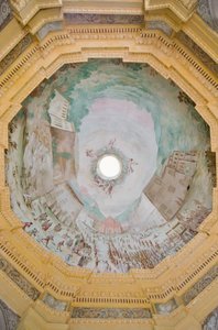 Gewölbe mit Vogelperspektive des Heiligtums von Enrico and Guidobono Bartolomeo Haffner
