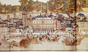 Ansicht von Venedig (Dogenpalast, Markusplatz) (Xylographie)