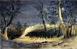 Einheimischer Corroboree bei Nacht von Eric Gill