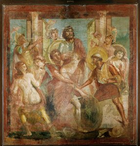 Achilles entdeckt von Odysseus unter den Töchtern des Lykomedes auf Skyros von Erich Lessing